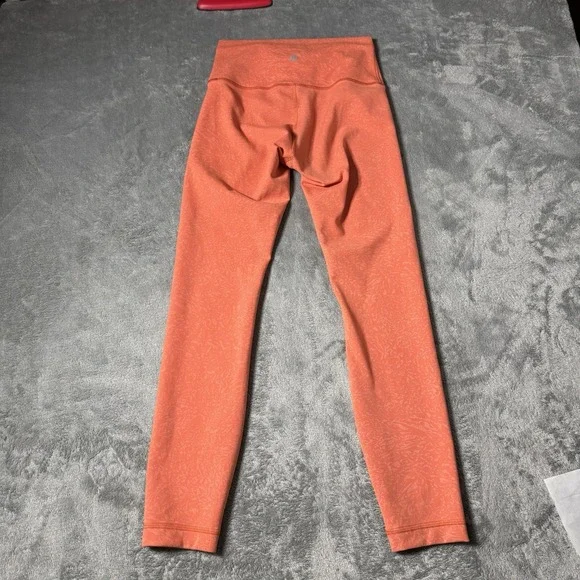 Lululemon  SZ 4 ‎ Wunder Train High Rise Tight Coral Orange Printed Everlux - Picture 5 of 9